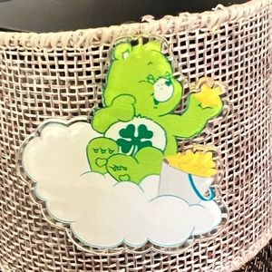 Care Bears Green Good Luck Bear Four Leaf Clover Pin New Trading Lapel Lanyard